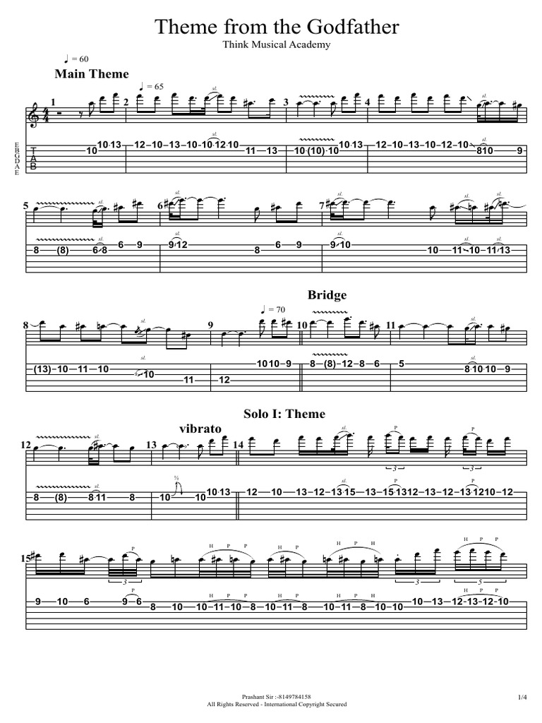 Guns N' Roses - The Godfather Theme | PDF