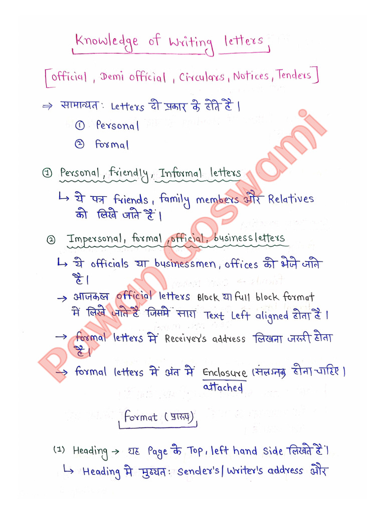 Knowledge of Writing Letters-1 | PDF