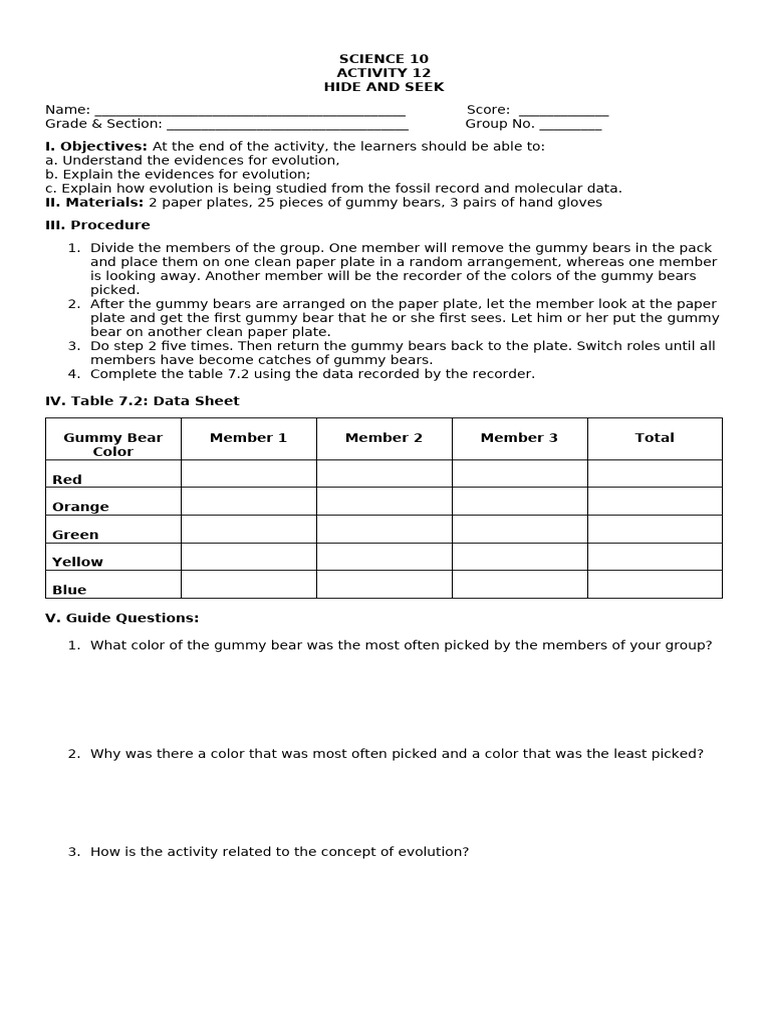 Experiment 12 1 | PDF | Experiment | Scientific Method