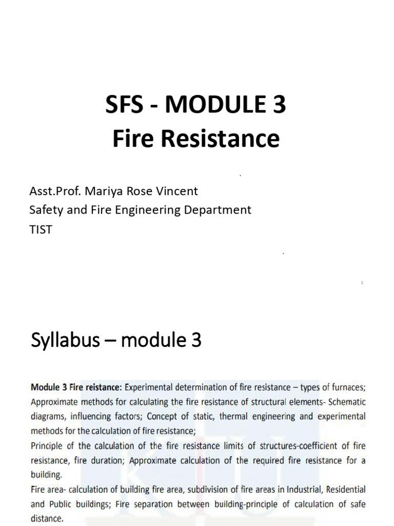 Sfs Mod 3 | PDF | Fires | Electrical Resistance And Conductance