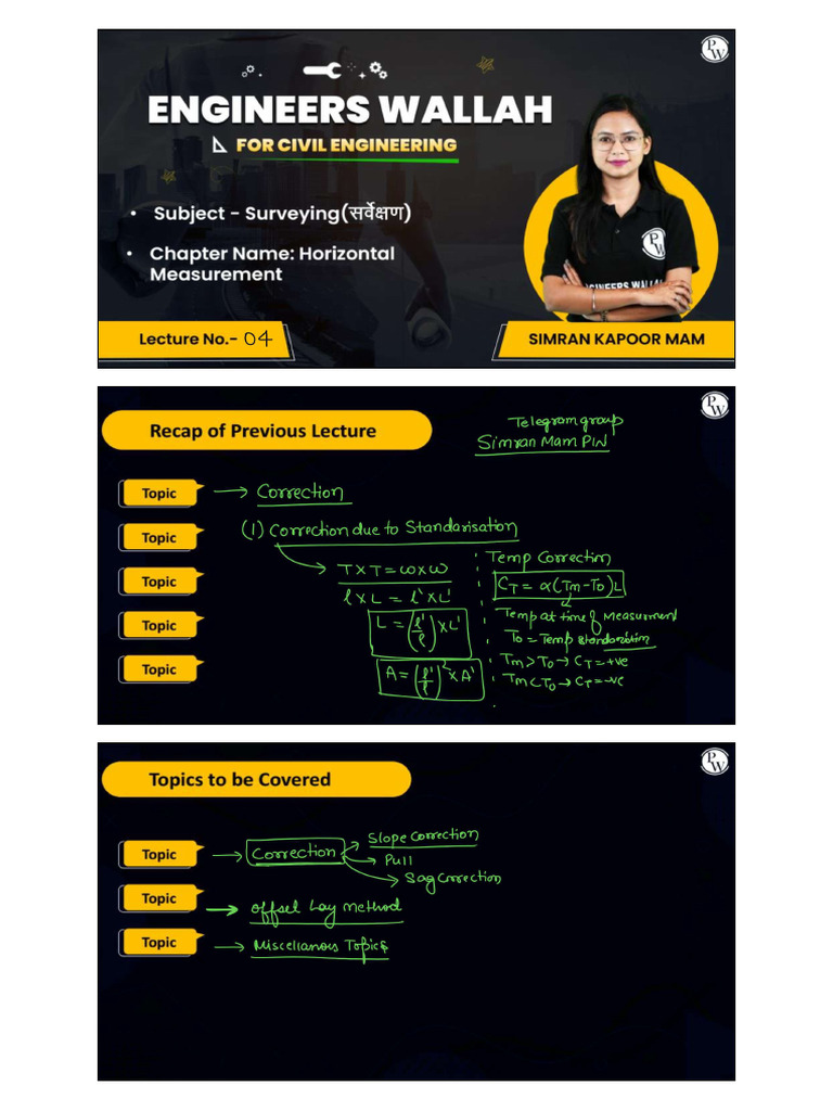 Horizontal Measurement 04 - Class Notes | PDF