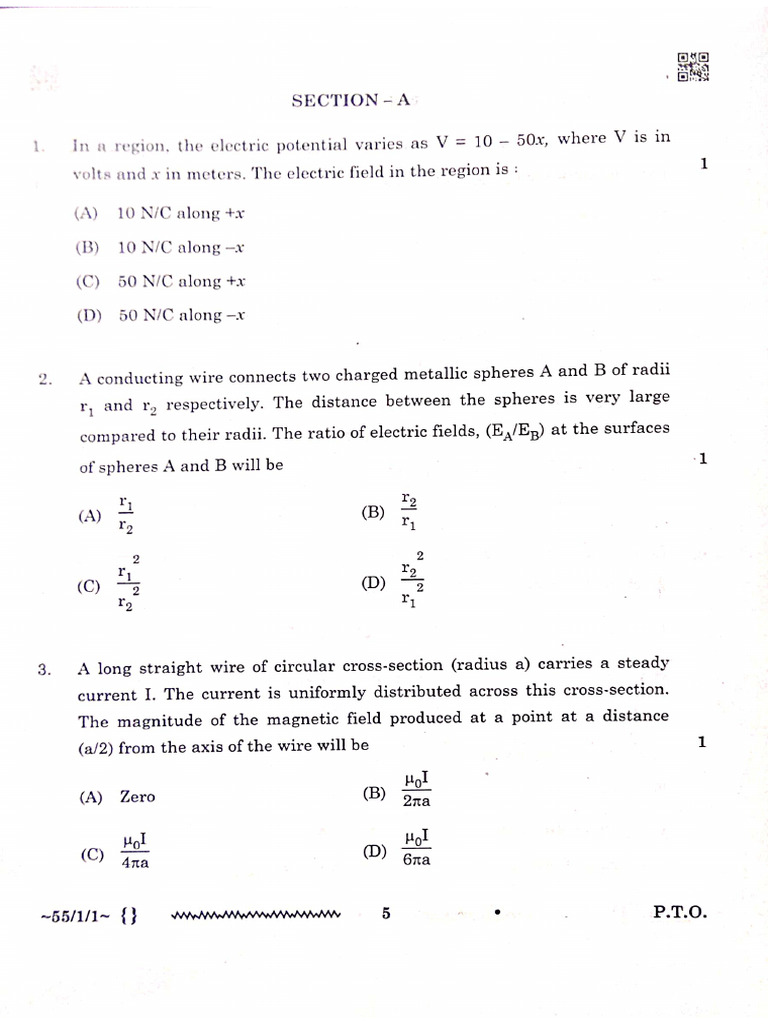 Physics Set 1 | PDF