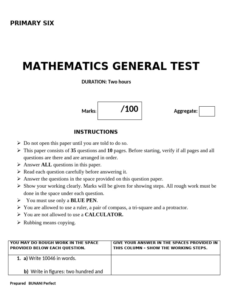 MTC General Test Correct | PDF