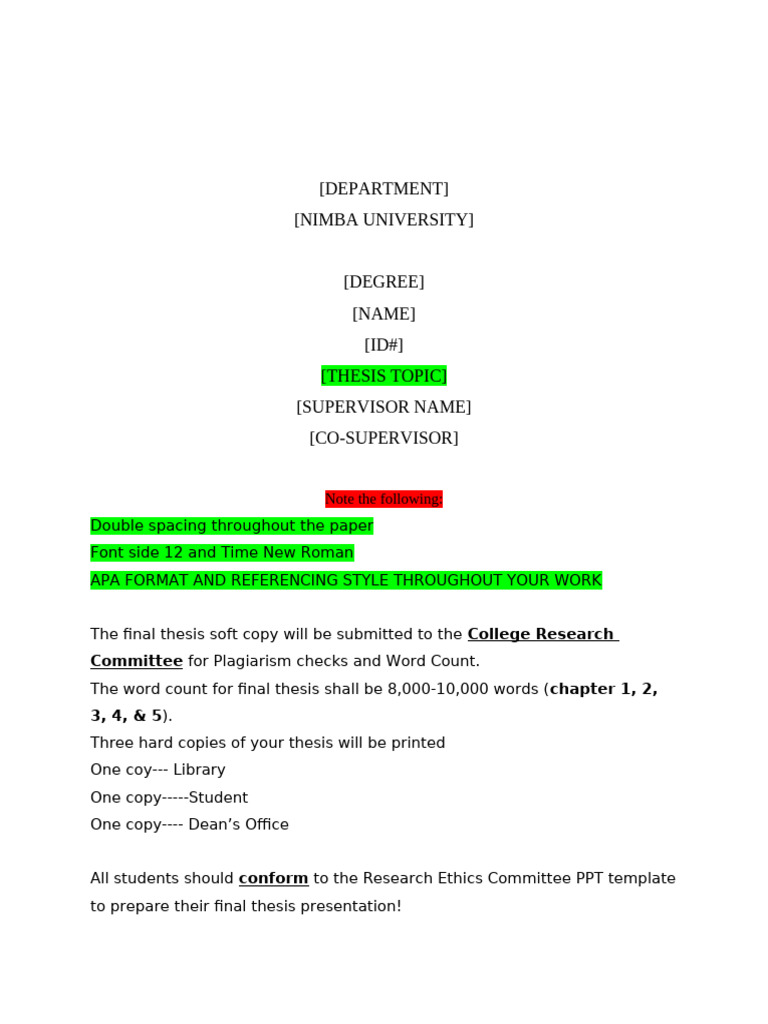 Updated Thesis Format | PDF | Thesis | Methodology