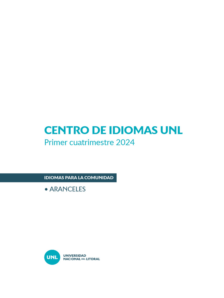 Aranceles UNL 2024 | PDF | Lenguas de Europa | Fonética