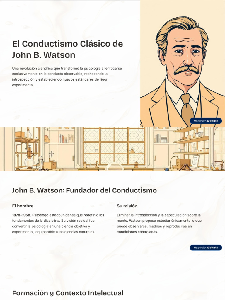 El Conductismo Clasico de John B Watson (1) | PDF | Behaviorismo ...