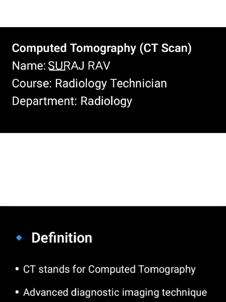 CT Scan | PDF