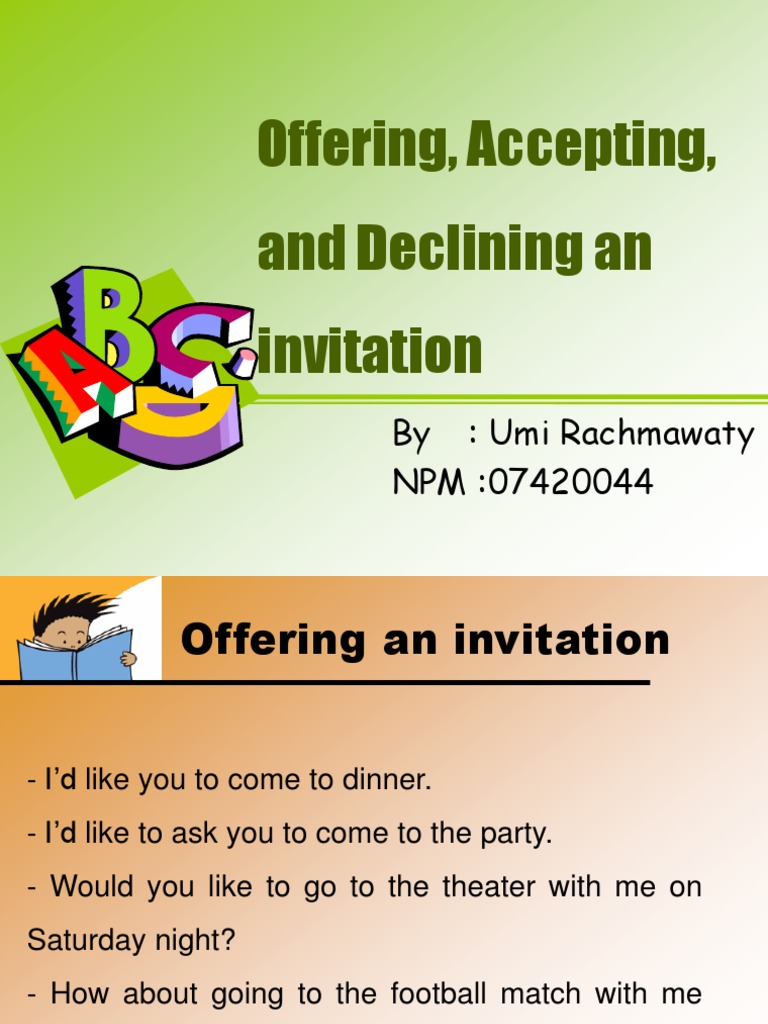 Invitation Etiquette: Offering and Responses | PDF | Art
