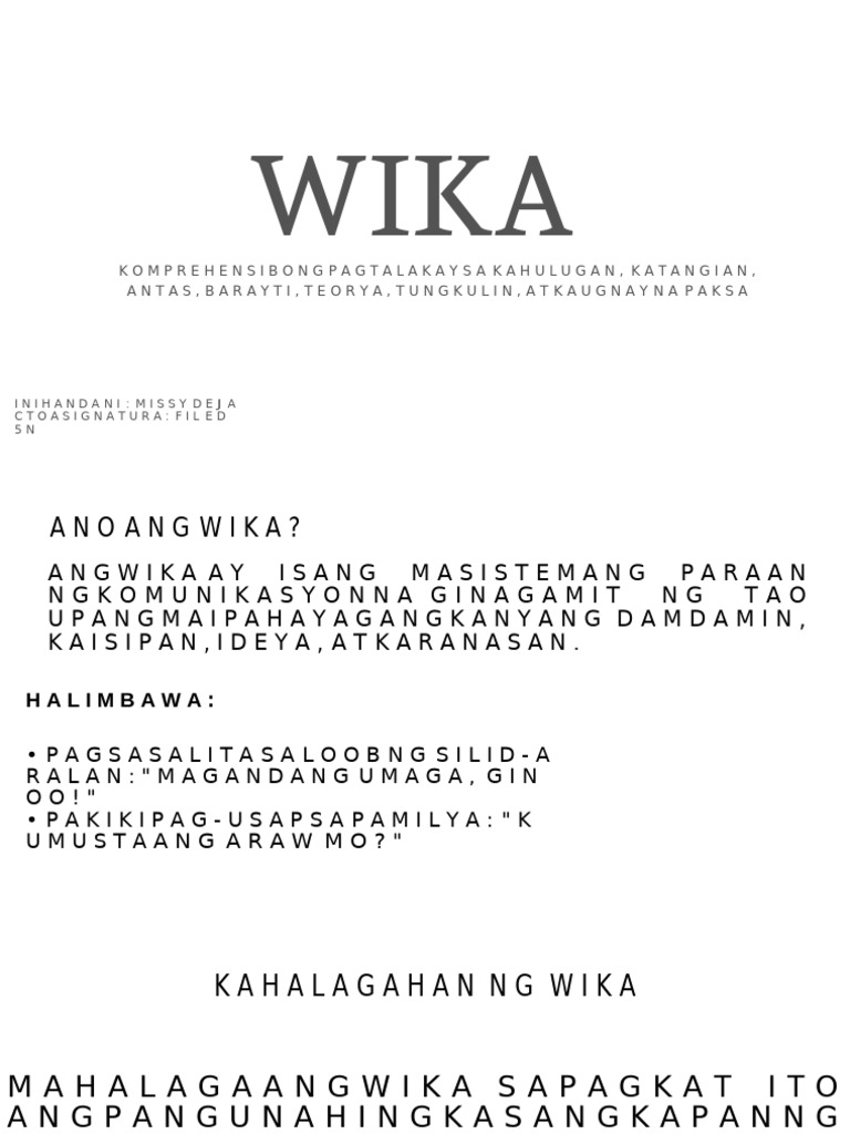 Wika | PDF
