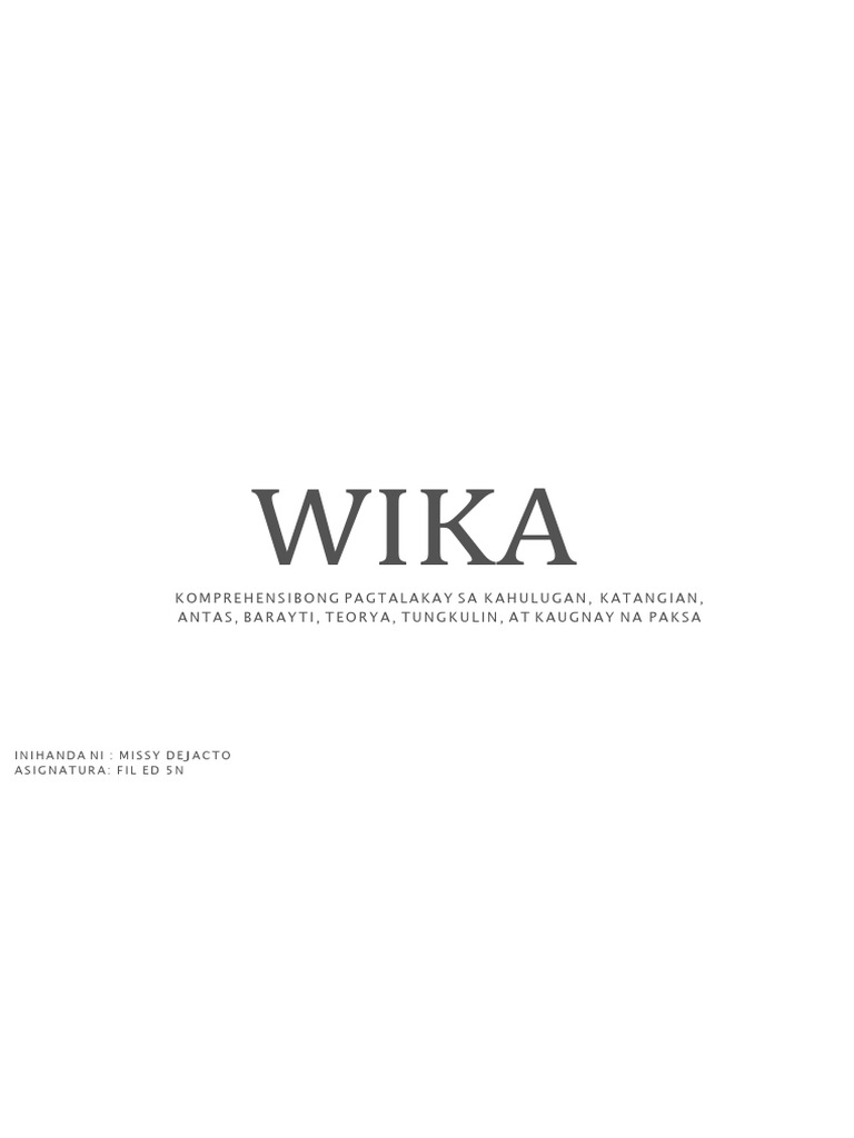 Wika | PDF
