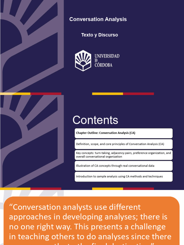 Conversation Analysis DEF | PDF | Human Communication | Linguistics