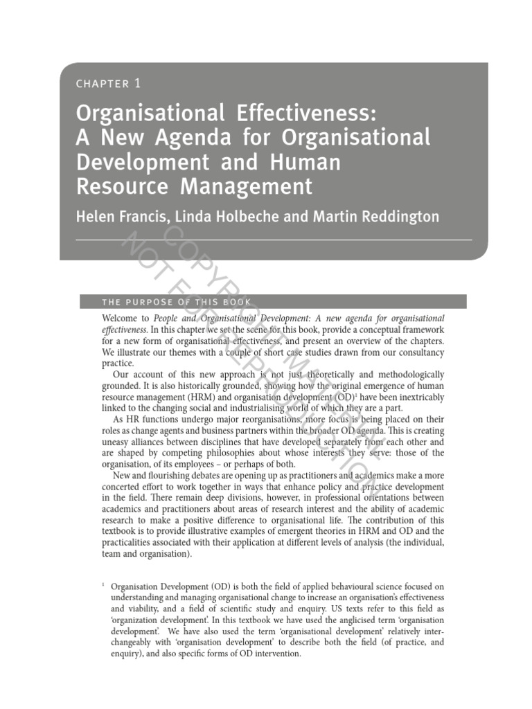 People and Organisational Development Francis 9780843982692 c01 | PDF ...