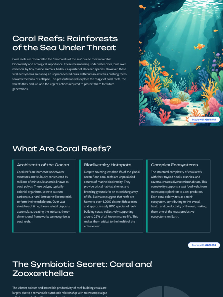 Coral Reefs Rainforests of The Sea Under Threat | PDF | Coral | Coral Reef