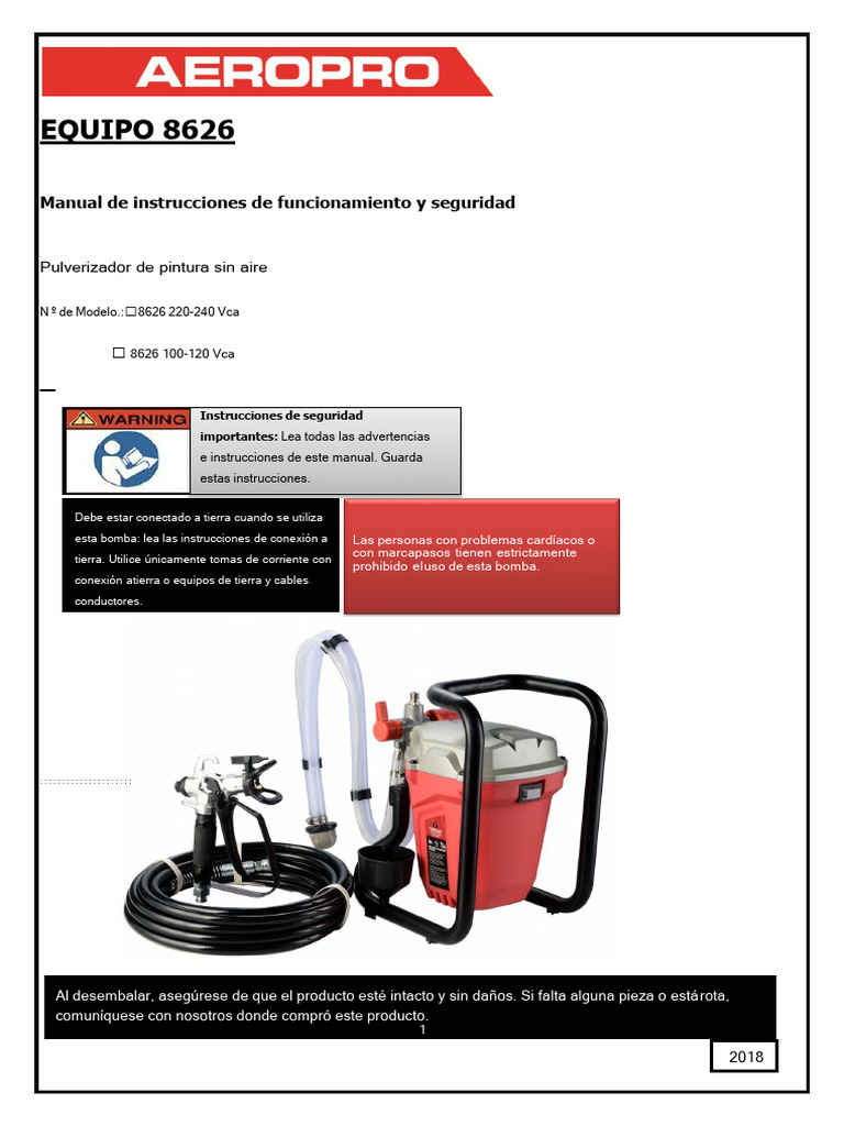 RP8626 Aeropro - Manual Equipo | PDF | Enchufes y tomas de corriente ...