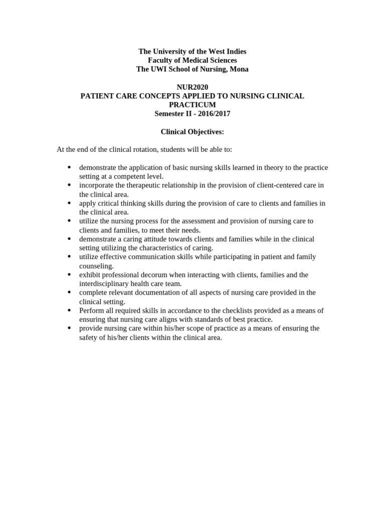 2nd Year - Clinical - Objectives | PDF