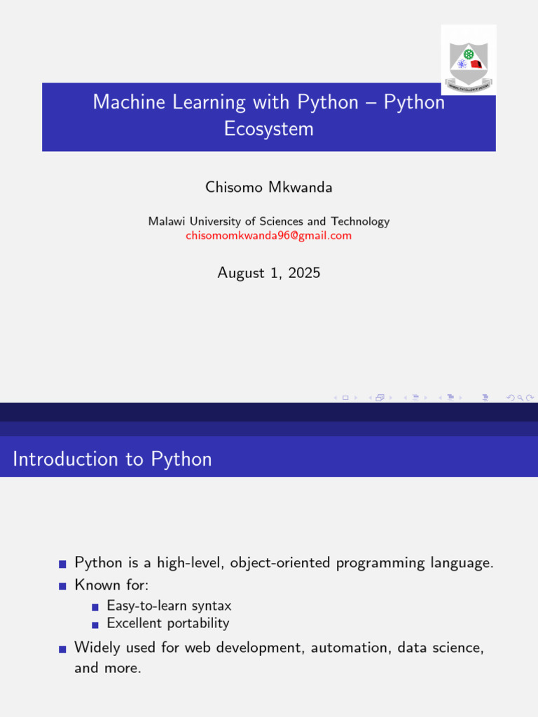 Machine Learning MUST Year 4-1 | PDF | Python (Programming Language ...