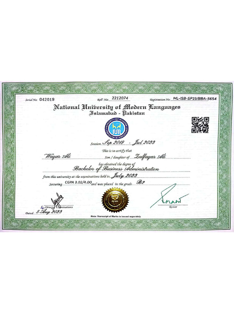 Bachelor Degree | PDF