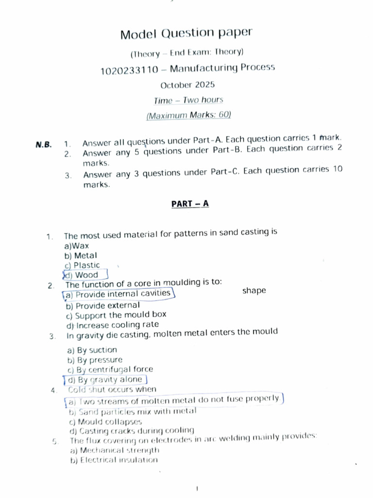 MP 1 Marks | PDF | Welding | Construction
