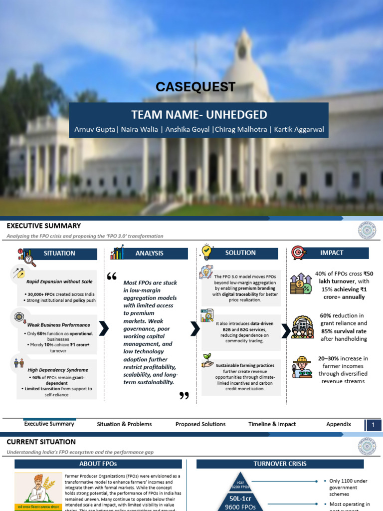 Team Unhedged CaseQuest 2026 | PDF | Revenue | Business