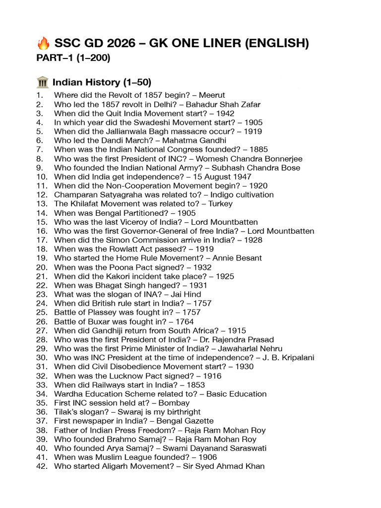 SSC GD 2026 - 1000 GK Gs in English by Alone Aspirant | PDF | Planets