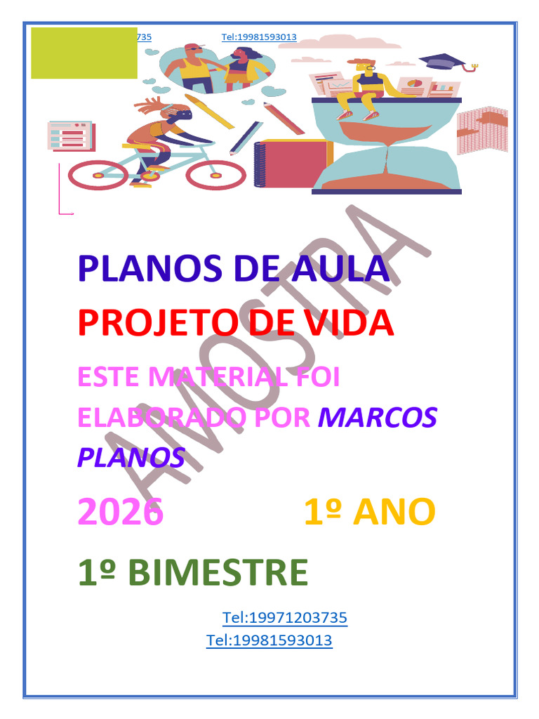 Planos de Aula Projeto de Vida 1º Bimestre 2026 Amostra | PDF ...