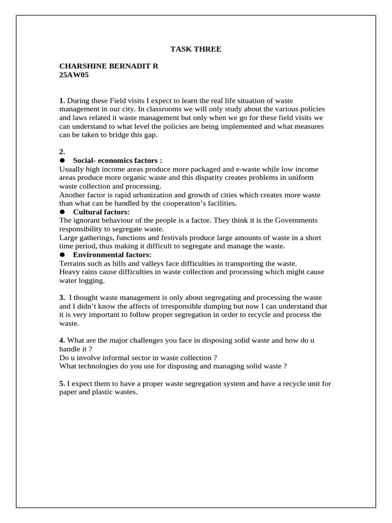 Soild Waste Management | PDF | Waste | Waste Management