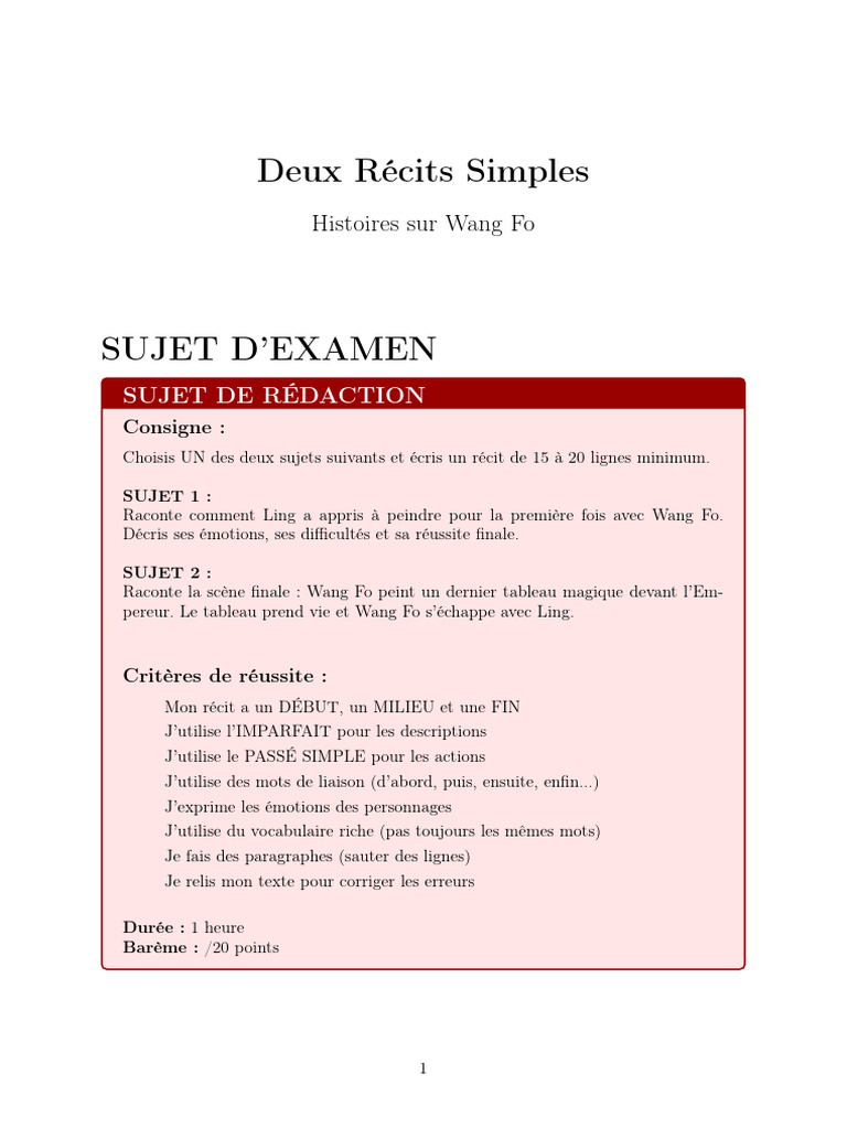 Exemple Recit | PDF