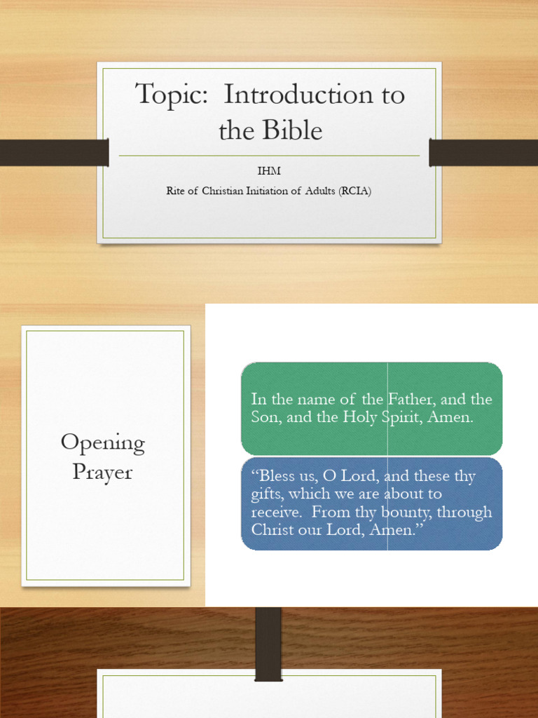 Week 3 Introduction To The Bible | PDF | Bible | New Testament