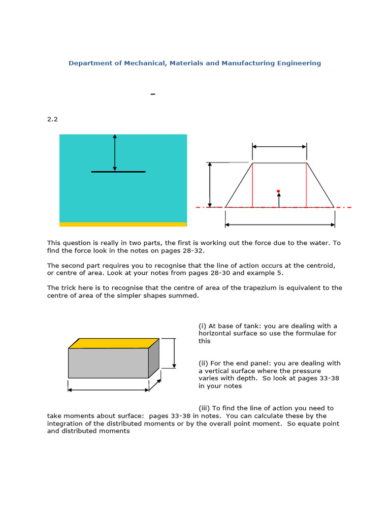 Hints 02 - Horizontal and Vertical Surfaces | PDF | Pressure | Force