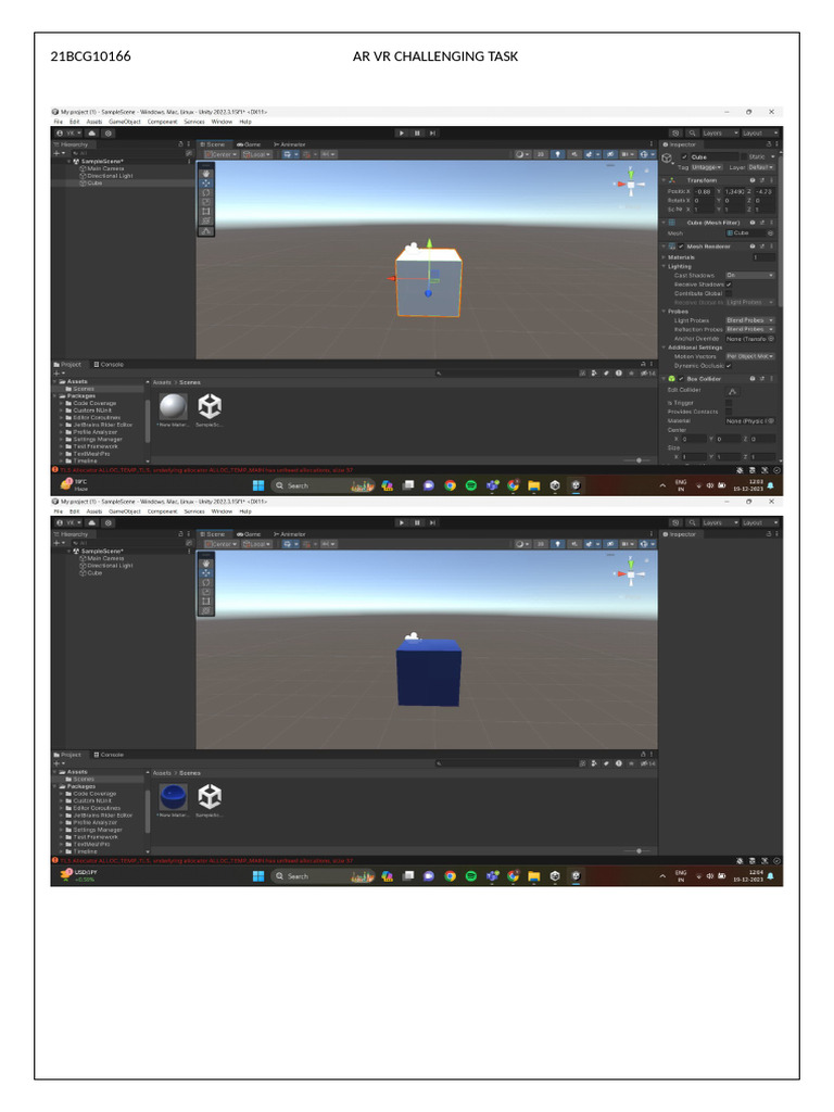 Challenging Task AR VR | PDF
