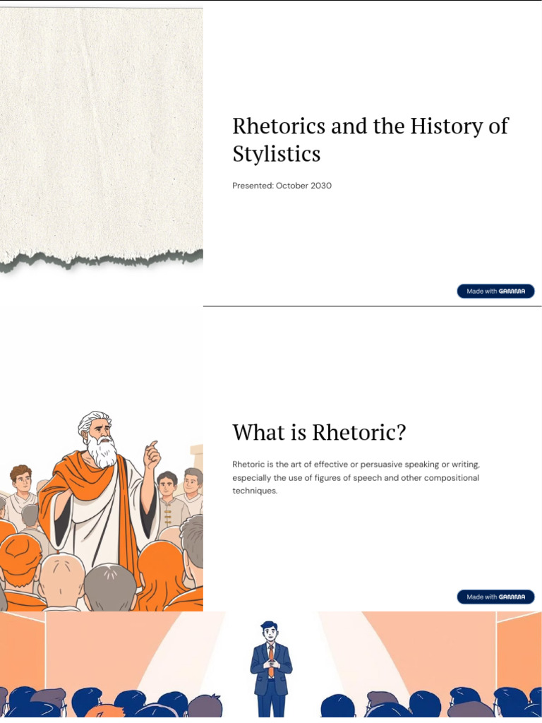 Rhetorics and The History of Stylistics | PDF | Rhetoric | Public Speaking