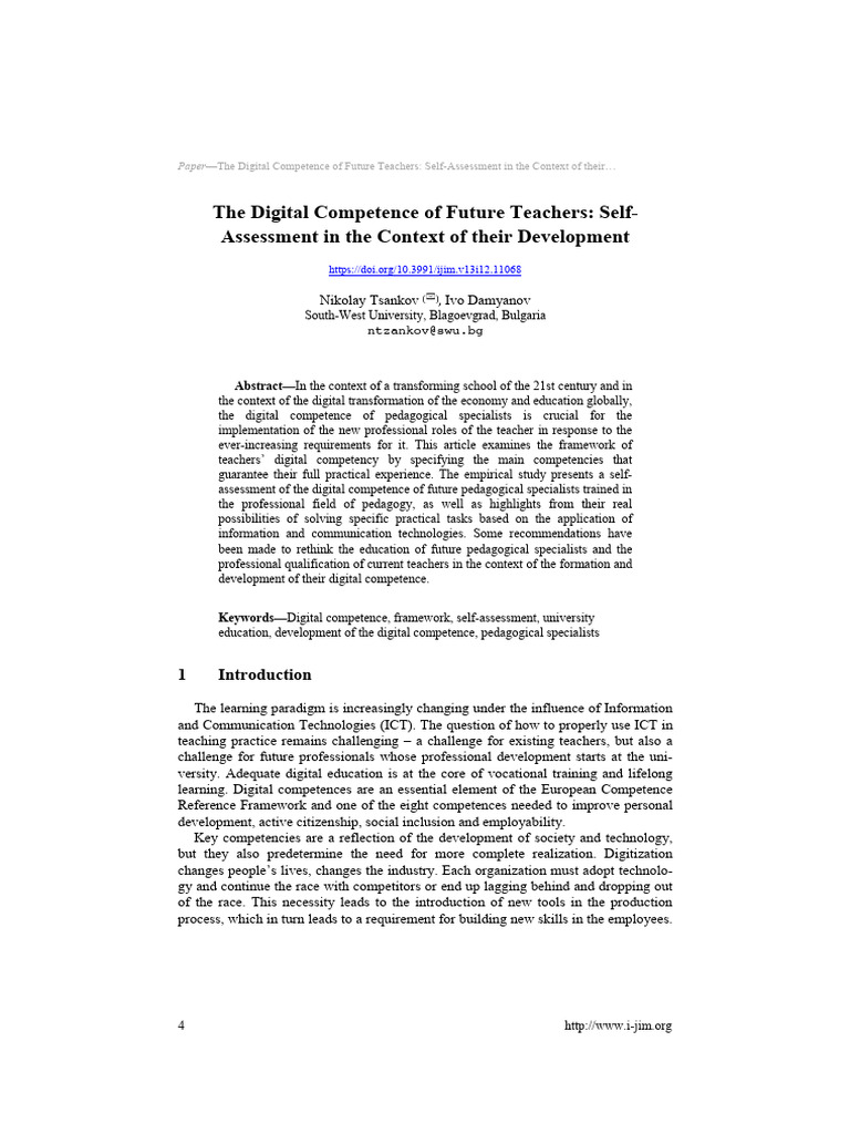 The Digital Competence of Future Teachers | PDF | Teachers ...
