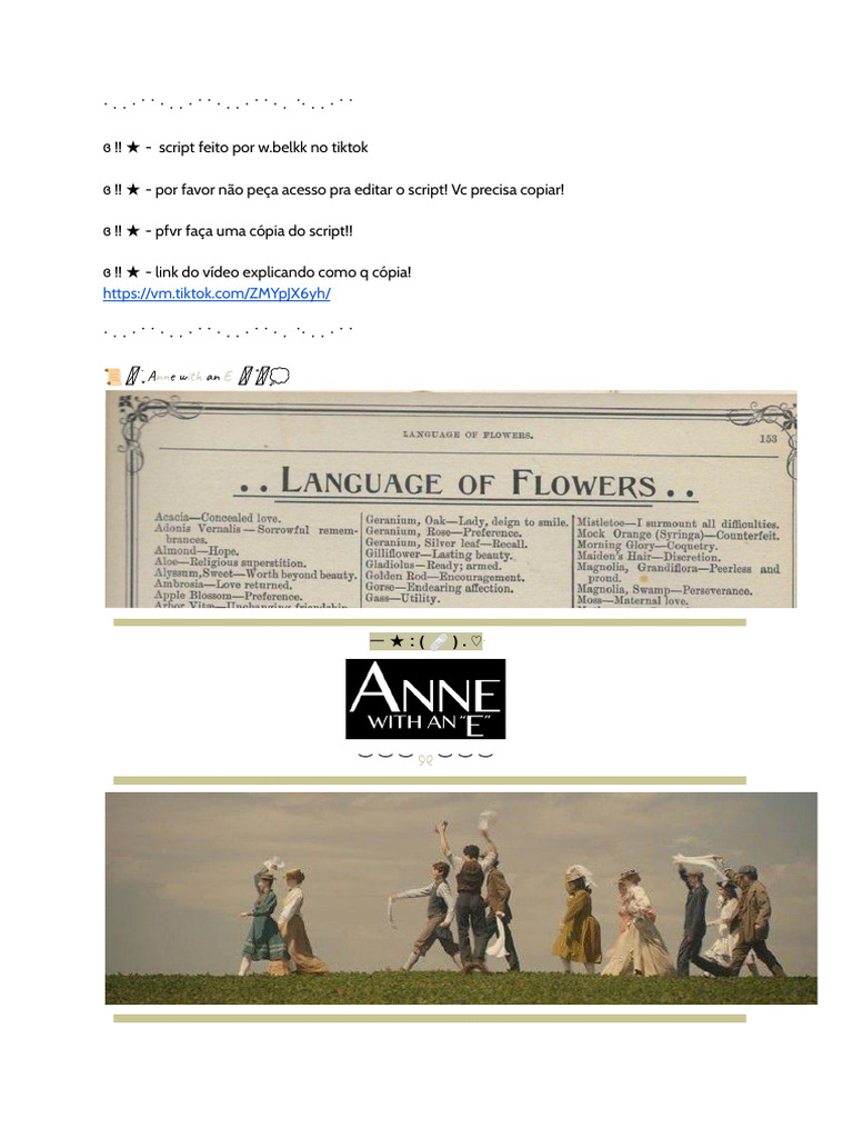 !? Script de Anne With An E | PDF | Cabelo | Roupas