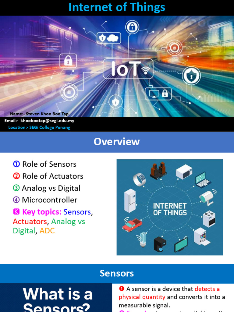 Chapter 3 - Sensors & Actuators | PDF | Sensor | Actuator