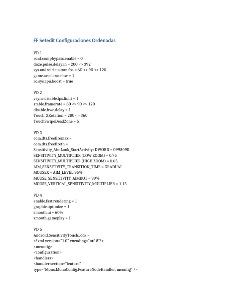 FF Setedit Configuraciones Ordenado-13 | PDF