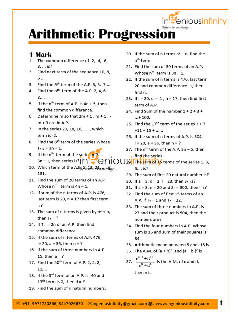 Arithmetic Progression W | PDF | Mathematics | Number Theory