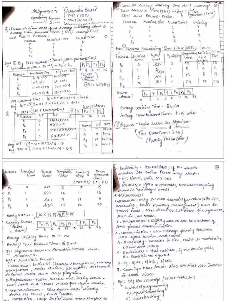 OS Assignment 1 - Merged | PDF