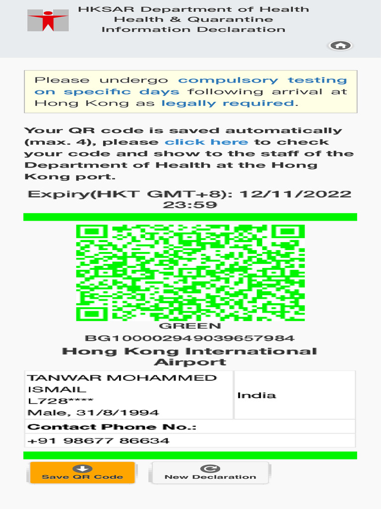 HKSAR Department of Health - Health & Quarantine | PDF