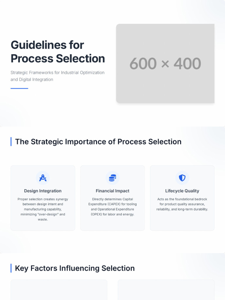 Guidelines For Process Selection | PDF