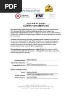 District 1 Candidate Martha Barrett Questionnaire