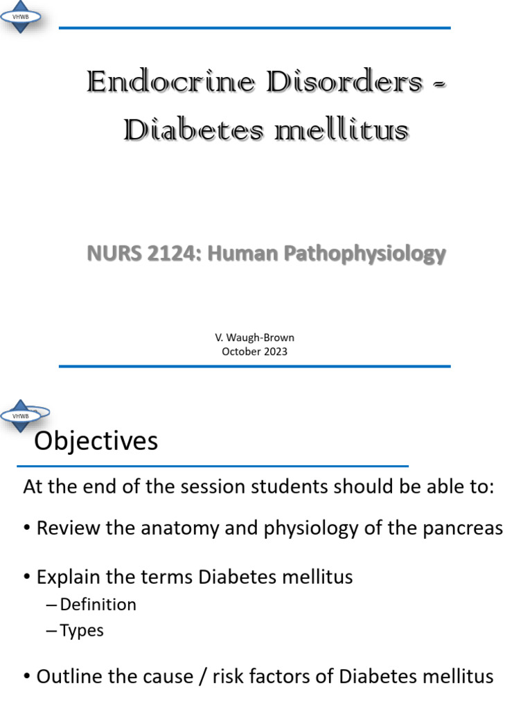 Diabetes Mellitus (Endocrine Disorder) Uwison Unit 6 | PDF | Diabetes ...