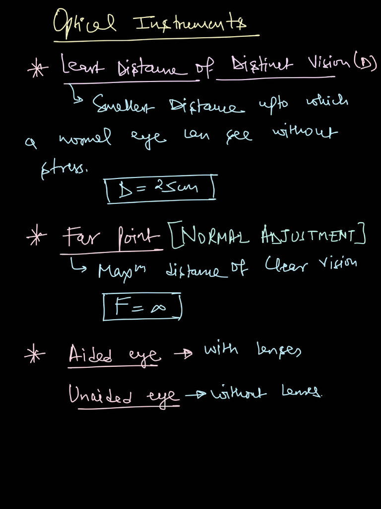 Optical Instruments Theory | PDF