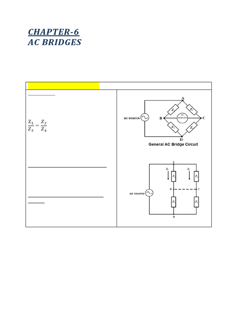 AC Bridges | PDF | Electrical Impedance | Electronics