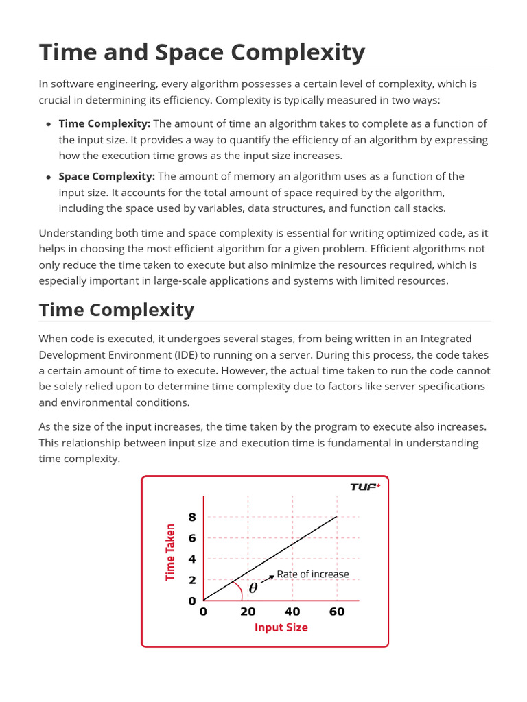 Time and Space Complexity | PDF | Time Complexity | Computer Science