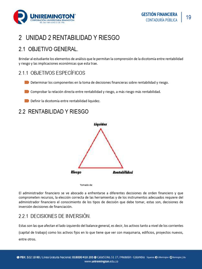 Rentabilidad y Riesgo | PDF | Business | Rentabilidad sobre recursos ...