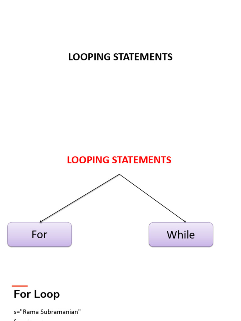 2731171-Looping Statements in Python - Session5 | PDF