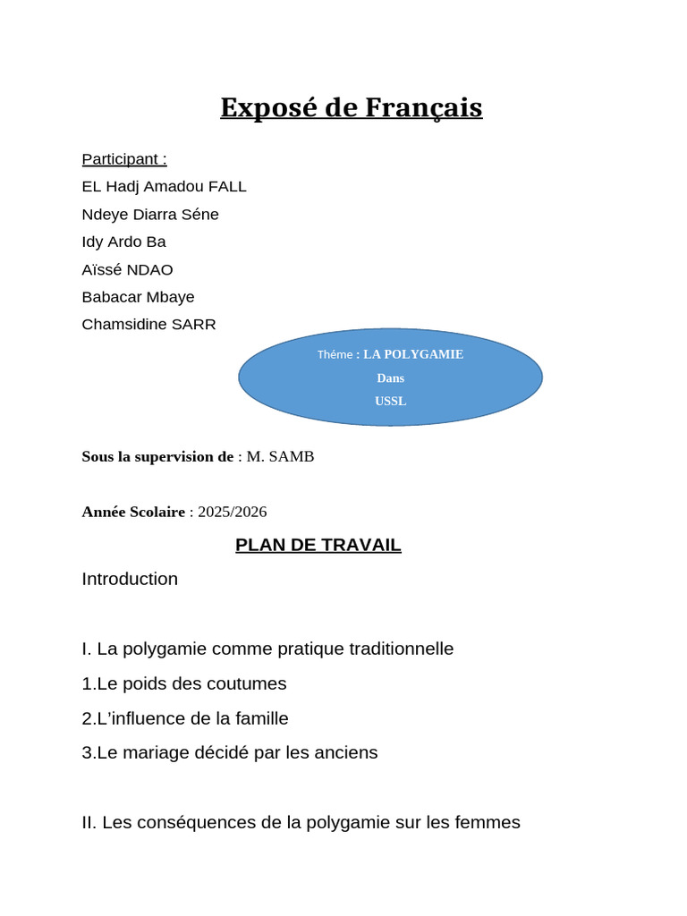 Exposé de Français | PDF