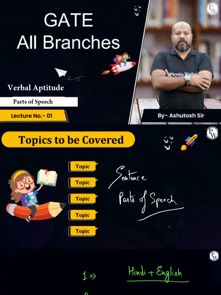 Parts of Speech 01 - Class Notes | PDF