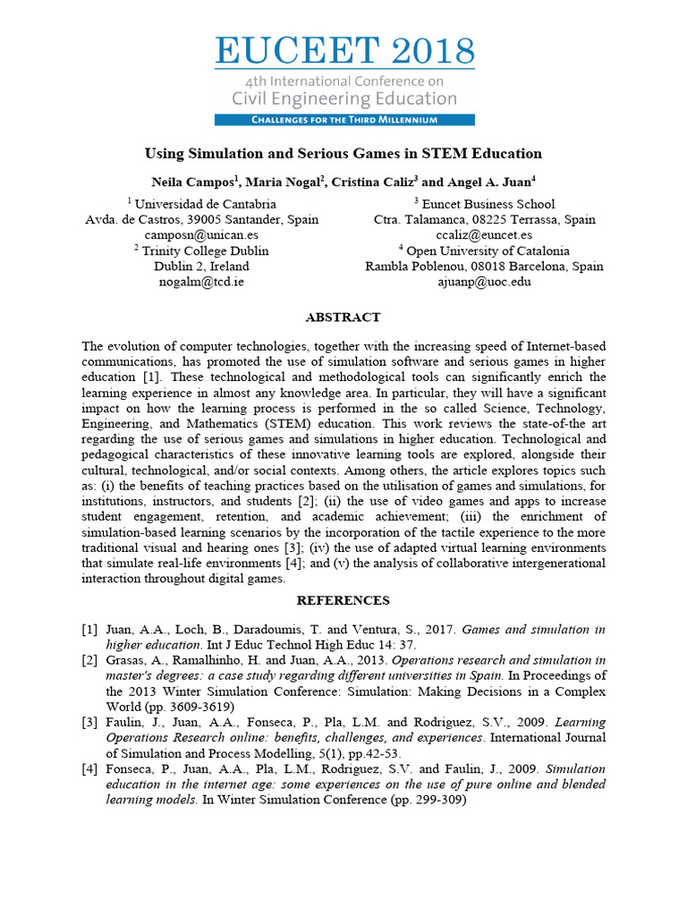 Using Simulation and Serious Games in STEM Education: Neila Campos ...