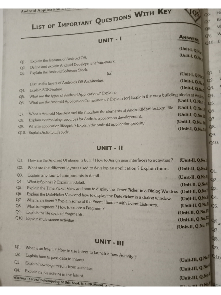 MAD Imp Questions | PDF